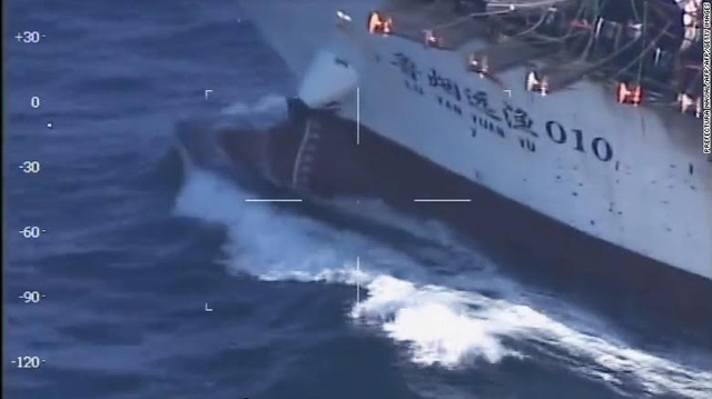 Cảnh sát biển Argentina đánh chìm tàu cá Trung Quốc đánh bắt bất hợp pháp