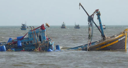 Vụ việc khiến tàu cá bị đâm chìm nghỉm, một ngư dân mất tích