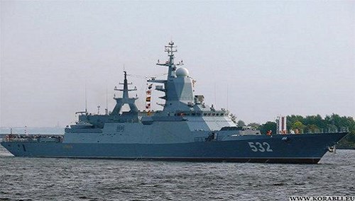 Tàu chiến Nga có tên Boiky thuộc dự án 20381 cũng tham gia tập trận lần này