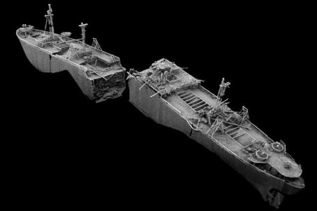 Hình ảnh 3D mới nhất về con tàu đắm chứa đầy bom