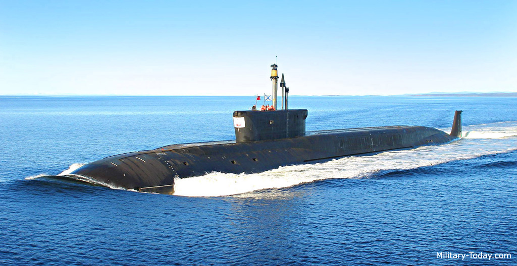Mỗi tàu ngầm lớp Borei có khoảng 96 đến 196 đầu đạn hạt nhân