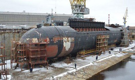 Tàu ngầm hạt nhân Nga trong giai đoạn sửa chữa