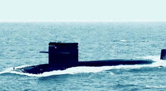 Hình ảnh này được cho là của tàu ngầm hạt nhân Type 093T
