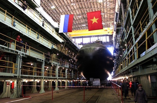 Tàu ngầm Kilo thuộc dự án 636 mà Nga đóng cho Việt Nam tại xưởng đóng tàu ở S.Peterburg