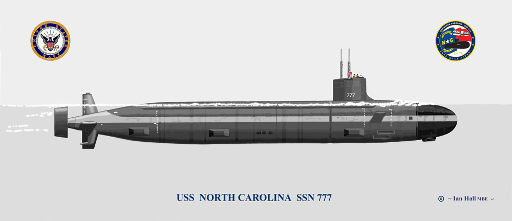 Ảnh mô hình của tàu ngầm tấn công USS North Carolina