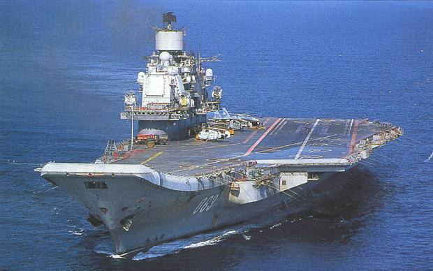 Tàu sân bay Đô đốc Kuznetsov là hàng không mẫu hạm duy nhất của Nga đang hoạt động