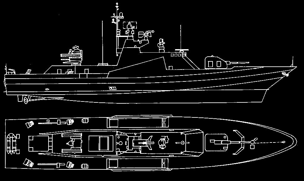 Hình ảnh phác thảo của tàu tên lửa tàng hình Project 12300 Scorpion