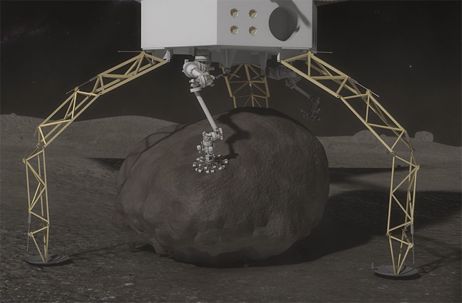 Tàu vũ trụ Nasa được dự kiến có thể nhặt và di chuyển đá cuội trong quỹ đạo Mặt Trăng