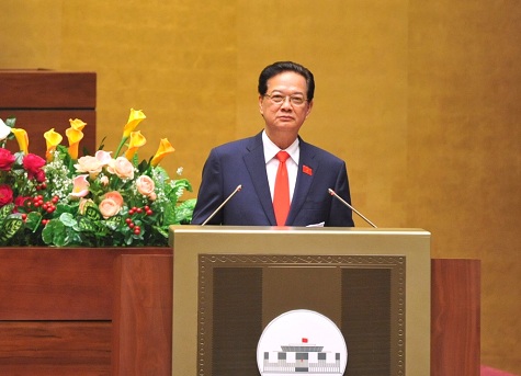 Thủ tướng trả lời chất vấn trước Quốc hội. Ảnh: VGP/Nhật Bắc