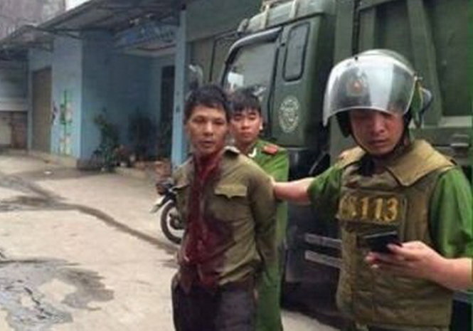 Mạnh bị bắt sau khi gây án - Ảnh: FB beat.vn