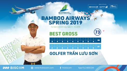 Golfer Trần Lưu Sơn vô địch giải Bamboo Airways Spring 2019