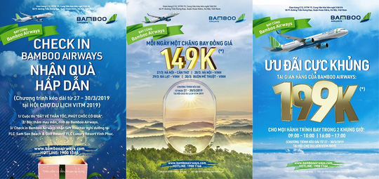 Cơ hội mua hàng ngàn vé với giá từ 149.000 VND của Bamboo Airways