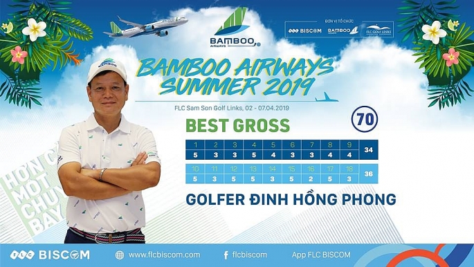 Golfer Đinh Hồng Phong đăng quang ngôi vô địch tại Bamboo Airways Summer 2019