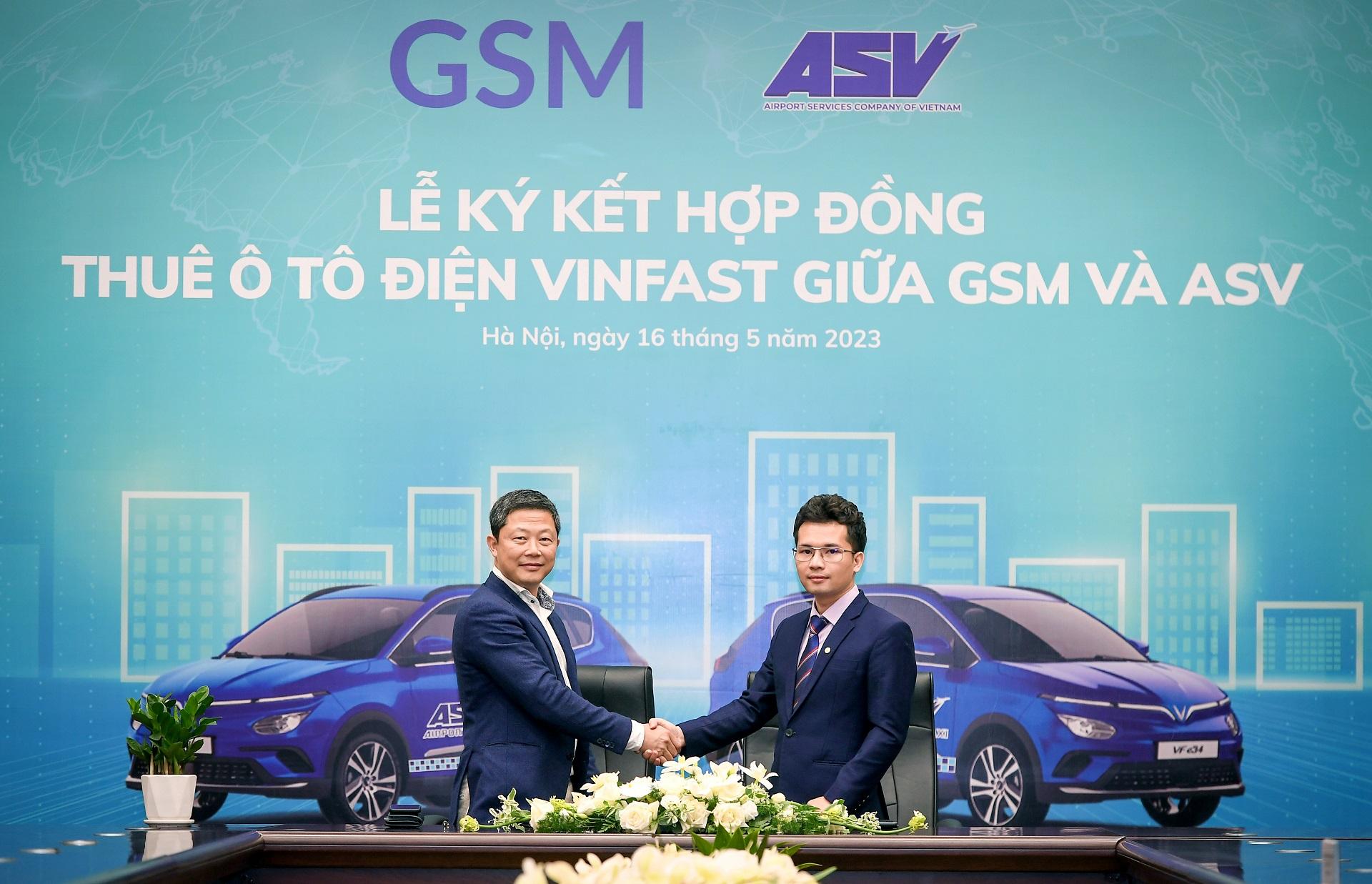 ASV Airports Taxi thuê 500 ô tô điện Vinfast từ GSM