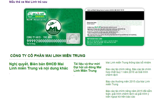 thẻ Mai Linh trả sau (MCC)