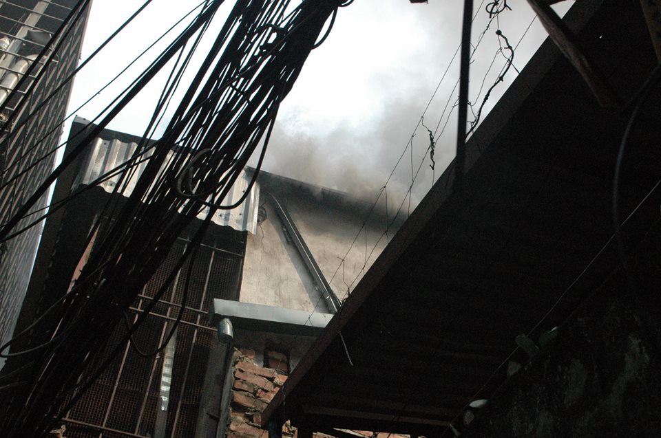 Hiện trường vụ cháy trên phố Thái Hà