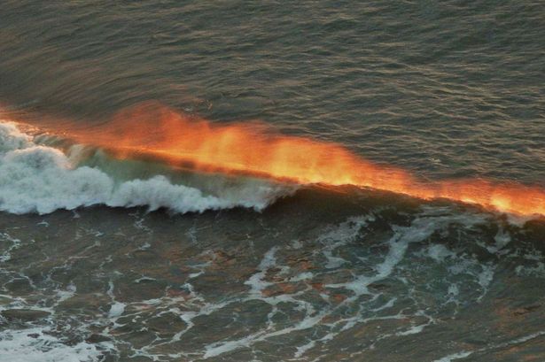Cận cảnh hiện tượng thiên nhiên kỳ thú con sóng lửa tuyệt đẹp. Ảnh Mirror