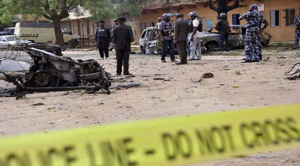 Hiện trường một vụ đánh bom liều chết tại Nigeria