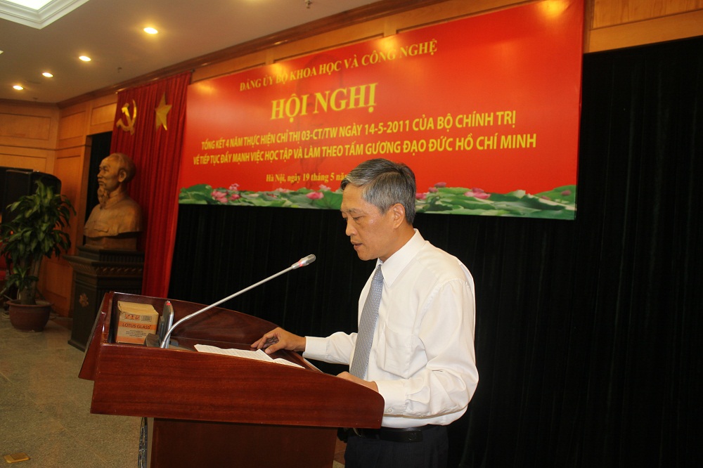 Thứ trưởng Bộ KH&CN phát biểu tại Hội nghị