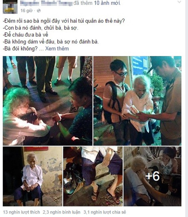 Câu chuyện mẹ Việt Nam Anh Hùng 92 tuổi bị con trai ngược đãi, đuổi khỏi nhà được chia sẻ trên mạng Facebook