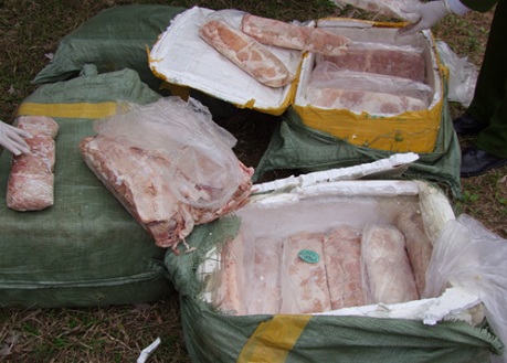 Một trong những vụ bắt giữ thực phẩm bẩn gần đây là vụ phát hiện gần nửa tấn nầm thối Trung Quốc ở Lạng Sơn