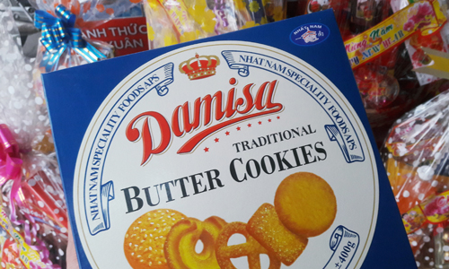 Bánh Damisa có bao bì, mẫu mã giống hệt Danisa