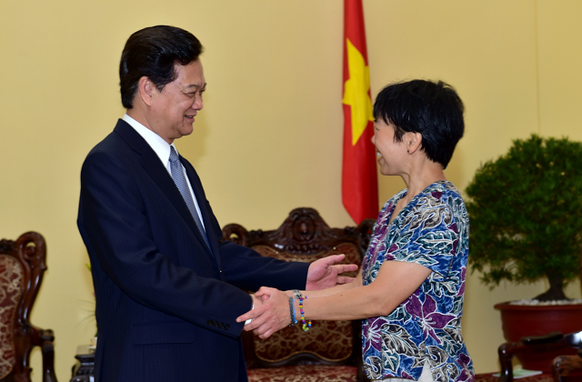 Thủ tướng Nguyễn Tấn Dũng đã tiếp Giáo sư Lưu Lệ Hằng, người Mỹ gốc Việt