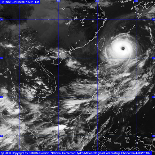 Tin bão mới nhất cho hay, dự báo bão Dujuan sẽ bắt đầu gây ảnh hưởng ở Biển Đông từ 28/9