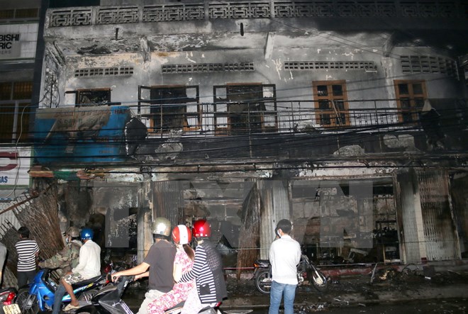 Theo tin cháy mới nhất, cửa hàng và kho điện máy của DN Huỳnh Mai bị thiệt hại nặng nề