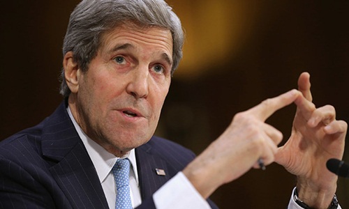 Ngoại trưởng Mỹ John Kerry trong phiên điều trần trước Ủy ban Đối ngoại Thượng viện