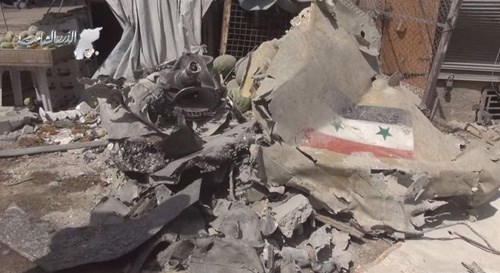 Xác máy bay chiến đấu Syria bị rơi 
