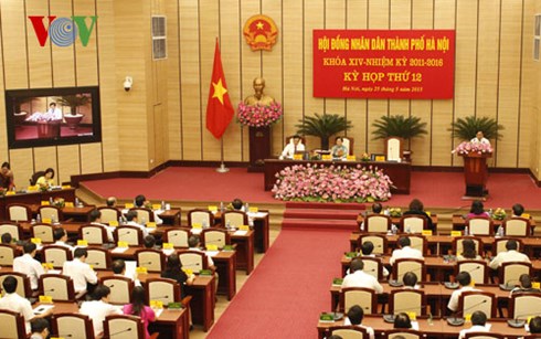 Kỳ họp thứ 12 HDND thành phố Hà Nội