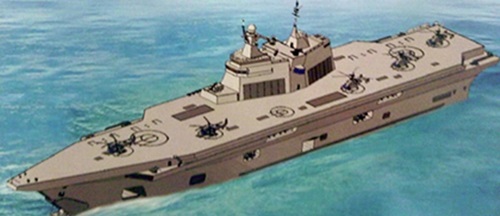 Bản vẽ phác thảo thiết kế tàu sân bay trực thăng Lavina