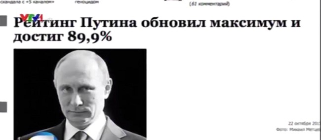 Tổng thống Vladimir Putin luôn nhận được sự ủng hộ của gần 90% người dân Nga