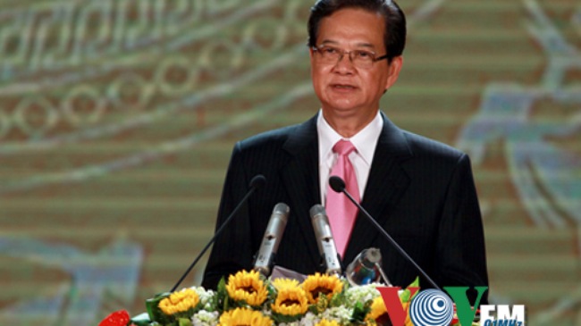 Thủ tướng Nguyễn Tấn Dũng phát biểu trong Lễ kỷ niệm 60 năm giải phóng Hải Phòng