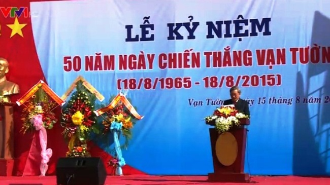 UBND tỉnh Quảng Ngãi và Bộ Tư lệnh Quân khu 5 tổ chức lễ kỷ niệm 50 năm chiến thắng Vạn Tường 