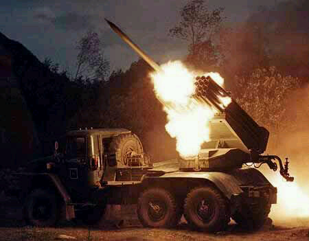 Triều Tiên từng dùng pháo đa nòng 122 ly nã đạn vào đảo Yeonpyeong của Hàn Quốc hồi tháng 11/2010 (