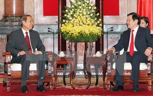 Chủ tịch nước Trương Tấn Sang tiếp Bộ trưởng, Chủ nhiệm Văn phòng Chủ tịch nước Lào Phongsavath Boupha