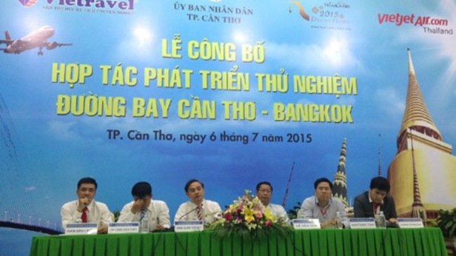 Lễ công bố  hợp tác phát triển thử nghiệm đường bay Cần Thơ - Bangkok 