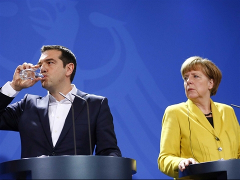 Thủ tướng Hy Lạp và Thủ tướng Đức tại Berlin ngày 23/3/2015