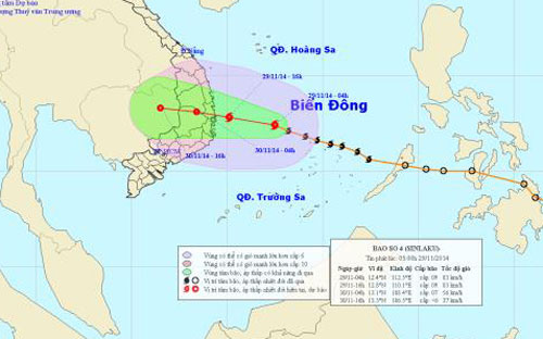 Tin tức mới cập nhật ngày 29/11: Chiều nay, bão số 4 vào vùng biển Bình Định – Khánh Hòa