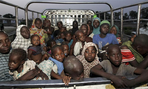 Trẻ em và các phụ nữ được giải cứu khỏi Boko Haram