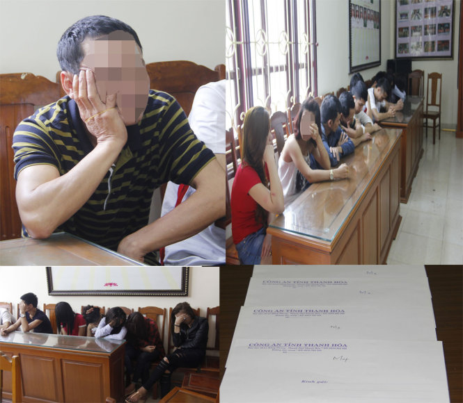 Đối tượng Nguyễn Hữu Phước (bìa trái góc trên) cùng nhóm đối tượng bị bắt giữ vì sử dụng ma túy trái phép, theo những tin tức pháp luật 24h qua