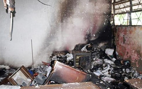 Căn phòng bị cháy được cho là do trộm gây ra, theo những tin tức pháp luật online mới nhất trong ngày