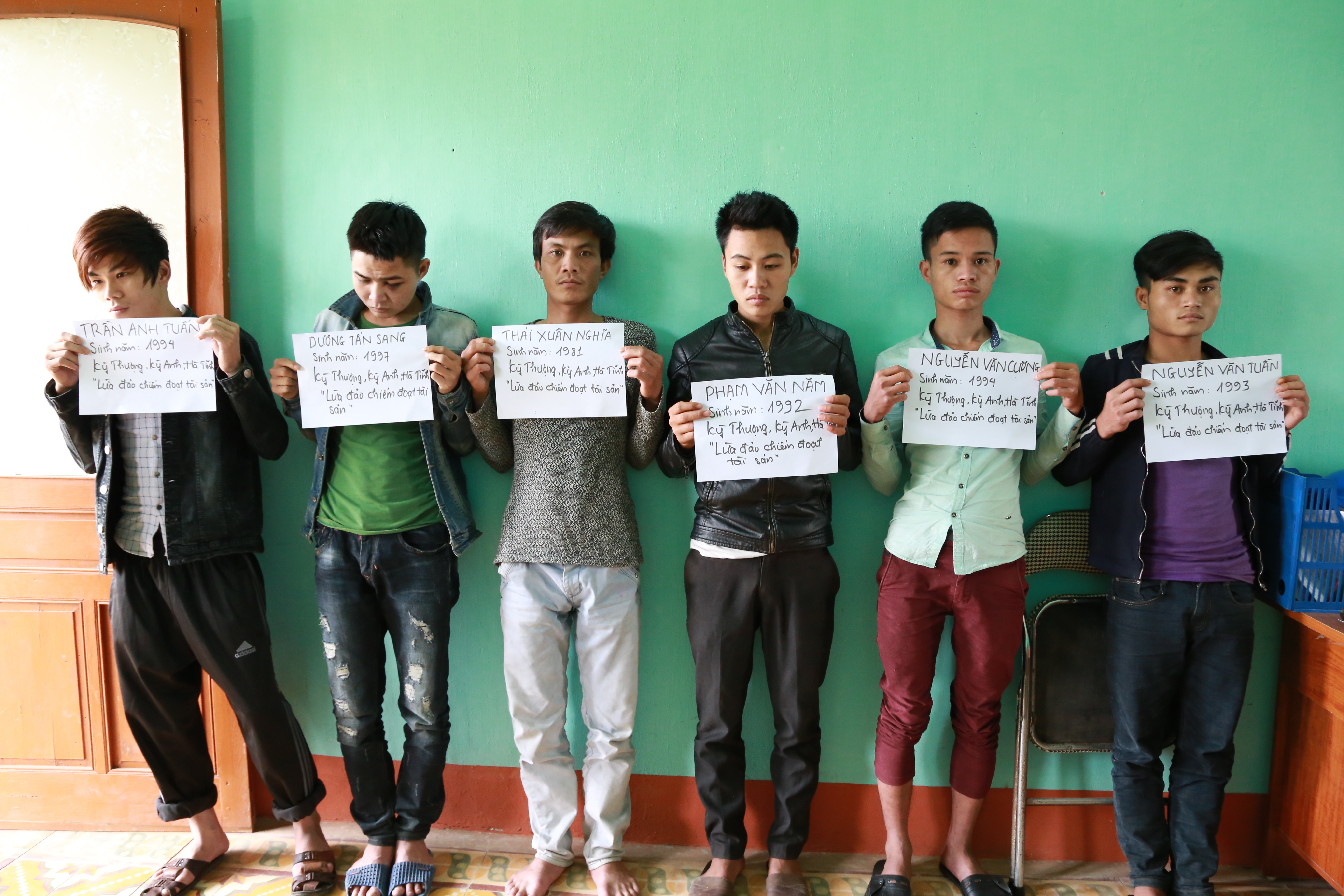 6 đối tượng tại cơ quan điều tra