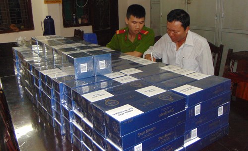 , Công an Thành phố Thanh Hóa đã phát hiện thu giữ nhiều cây thuốc lá hiệu 555
