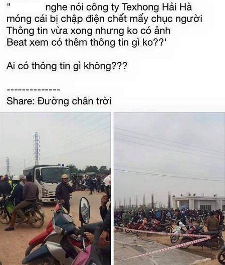 Thông tin chập điện làm mấy chục người chết ở Quảng Ninh là thất thiệt 