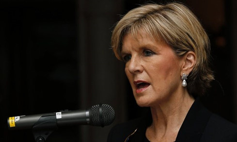 Ngoại trưởng Australia Julie Bishop kêu gọi Trung Quốc không ngăn cản Mỹ tuần tra Biển Đông