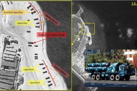 Trung Quốc triển khai tên lửa đất đối không trên đảo Phú Lâm thuộc quần đảo Hoàng Sa của Biển Đông Việt Nam