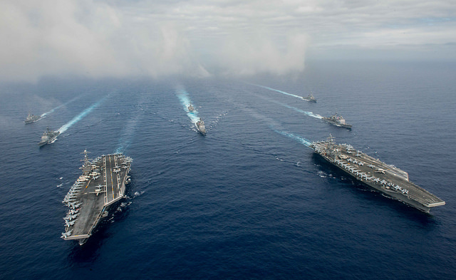 Việc Hải quân Mỹ phô trương sức mạnh trong bối cảnh tình hình Biển Đông hiện nay thu hút sự chú ý của dư luận quốc tế